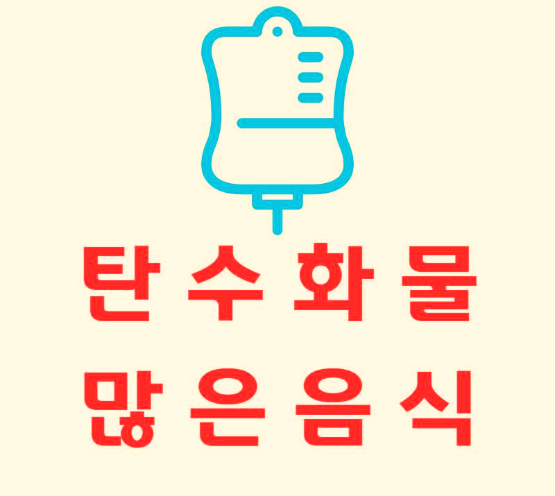  탄수화물이 많은 음식 무엇일까?