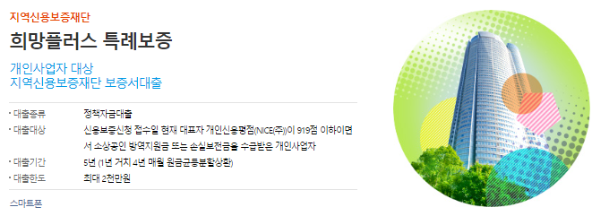  희망플러스 특례보증 대상 자격 한도 소상공인 대출 1% 초저금리 정부지원