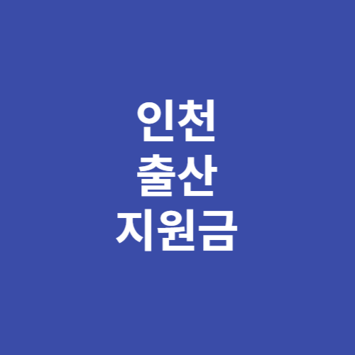 인천 출산지원금 첫만남이용권 신청방법 자격 대상