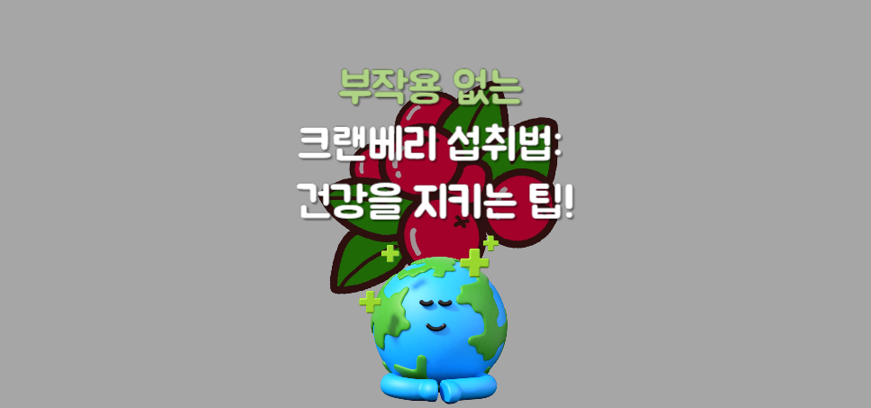 부작용 없는 크랜베리 섭취법: 건강을 지키는 팁!