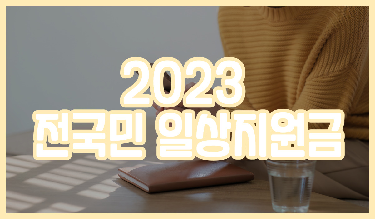 2023 전국민 일상지원금