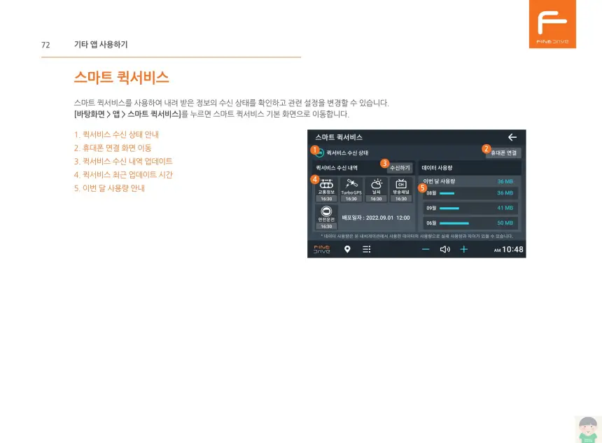 파인드라이브 Q30 NEW 제품사용설명서&#44; 휴대폰 연결 안내