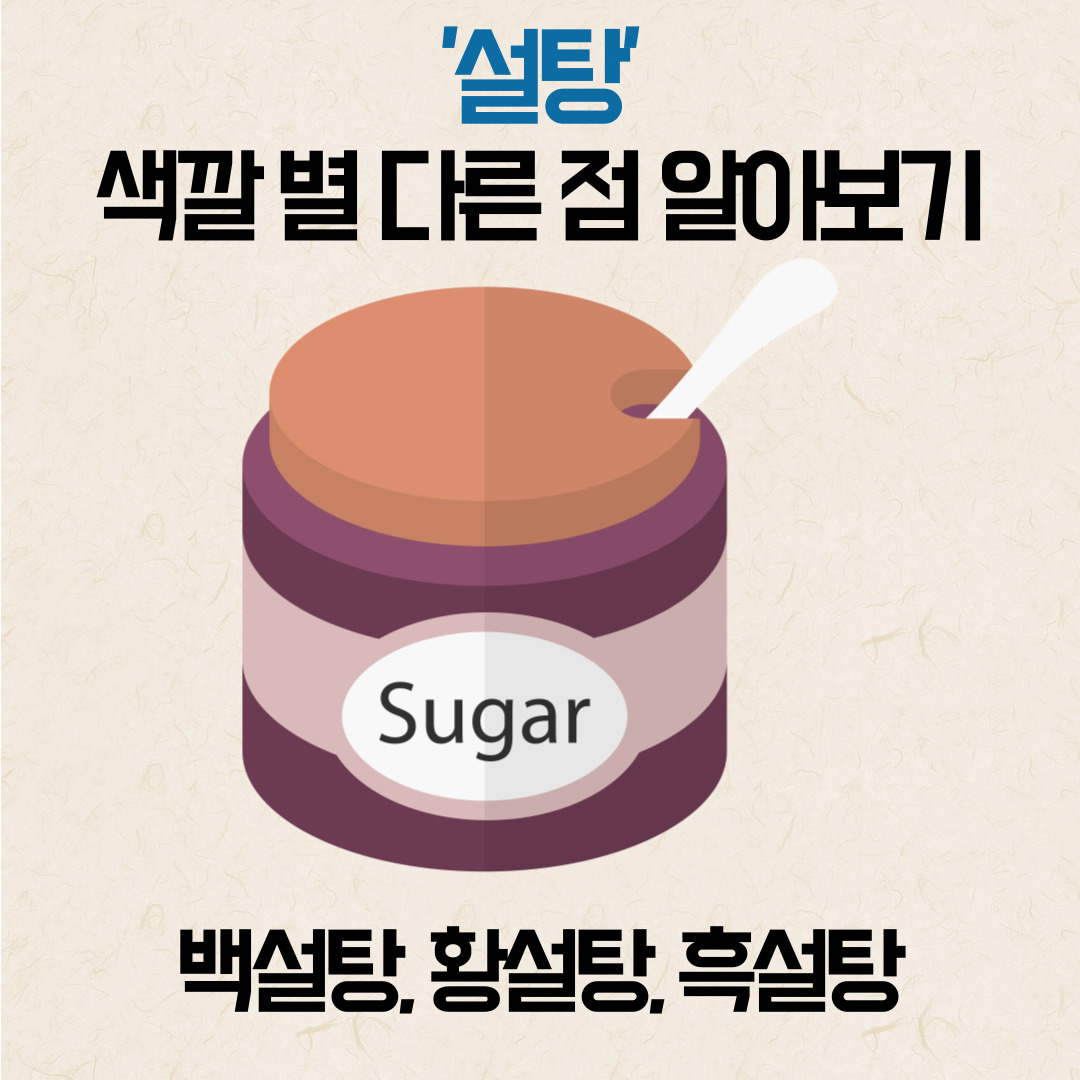  '설탕' 색깔 별 다른 점 알아보기!