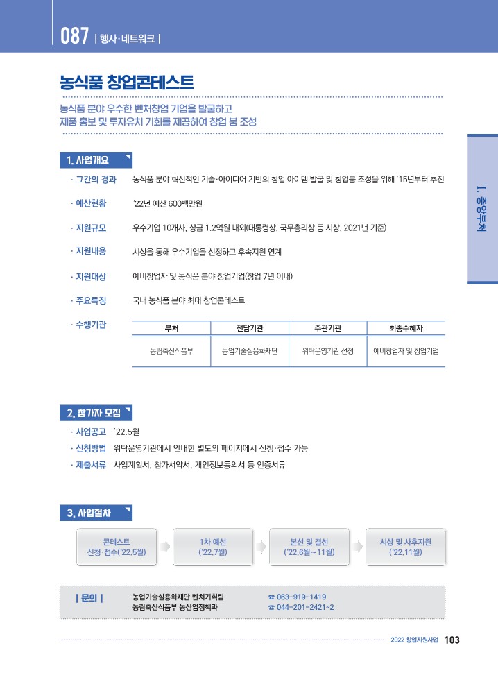  K-Startup[예비창업자] - 농식품 창업콘테스트