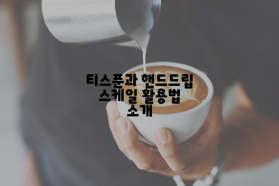 티스푼과 핸드드립 스케일 활용법 소개