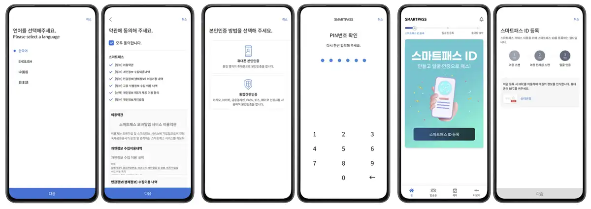 모바일-스마트패스-ID만들기-약관동의-ID등록과정