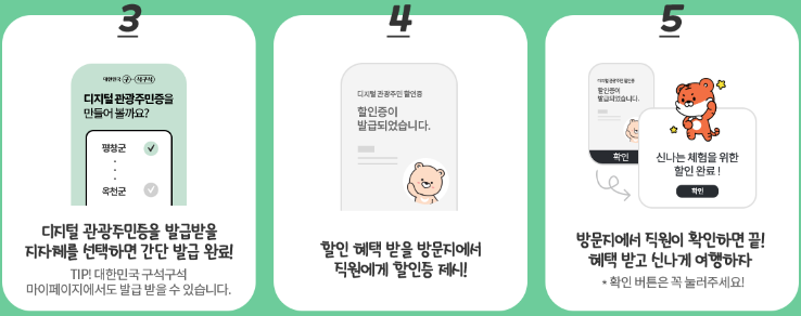 디지털관광 주민증 발급 및 사용_출처: 대한민국 구석구석 앱