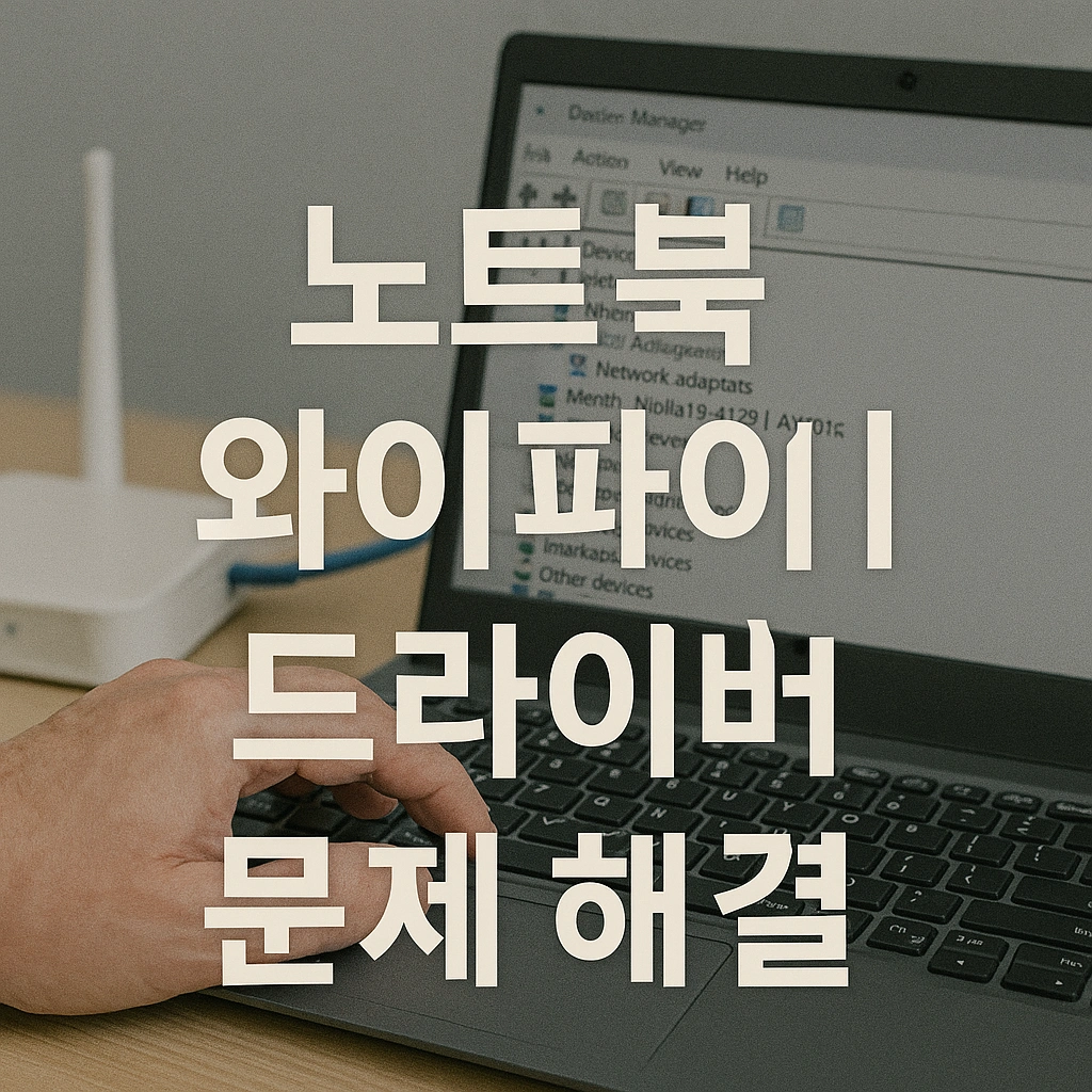 노트북 와이파이 드라이버 안 될 때 해결하는 2025년 최신 방법