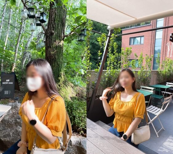 카페인신현리 야외테이블 사진