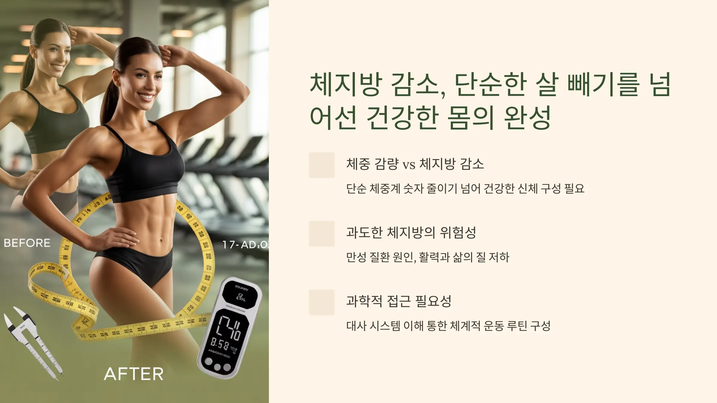 체지방 감소, 단순한 살 빼기를 넘어선 건강한 몸의 완성