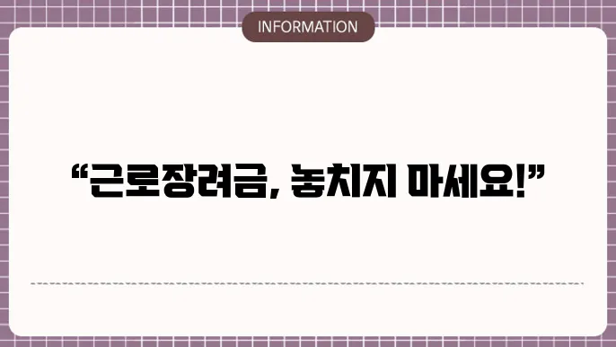 근로장려금 신쳤지