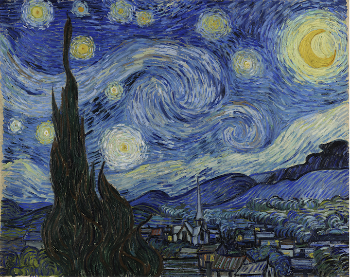 The starry night(Vincent van Gogh)
