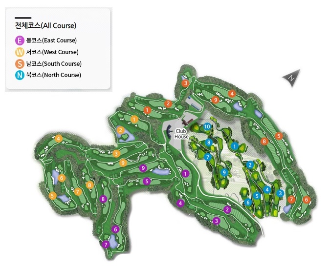 떼제페CC 전체코스 안내도