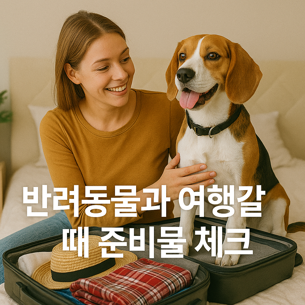반려동물과 여행갈 때 준비물 체크 이미지