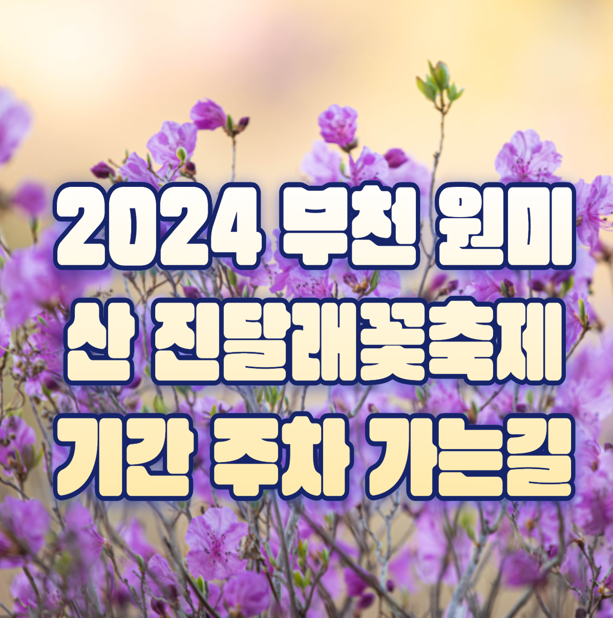 2024 부천 원미산 진달래꽃축제 기간 주차 가는길