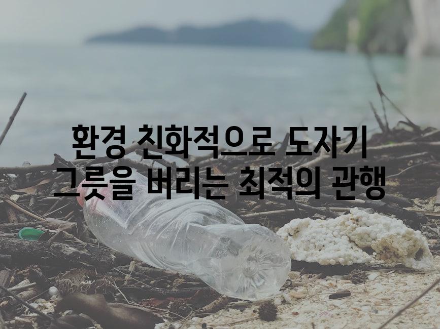 환경 친화적으로 도자기 그릇을 버리는 최적의 관행