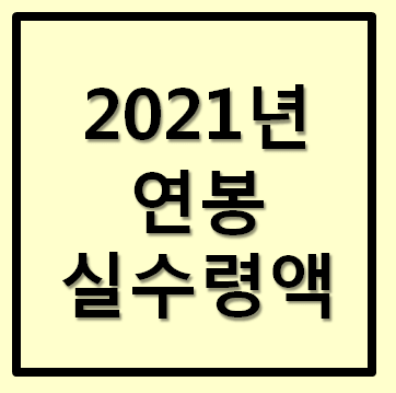  2021년 연봉 실수령액