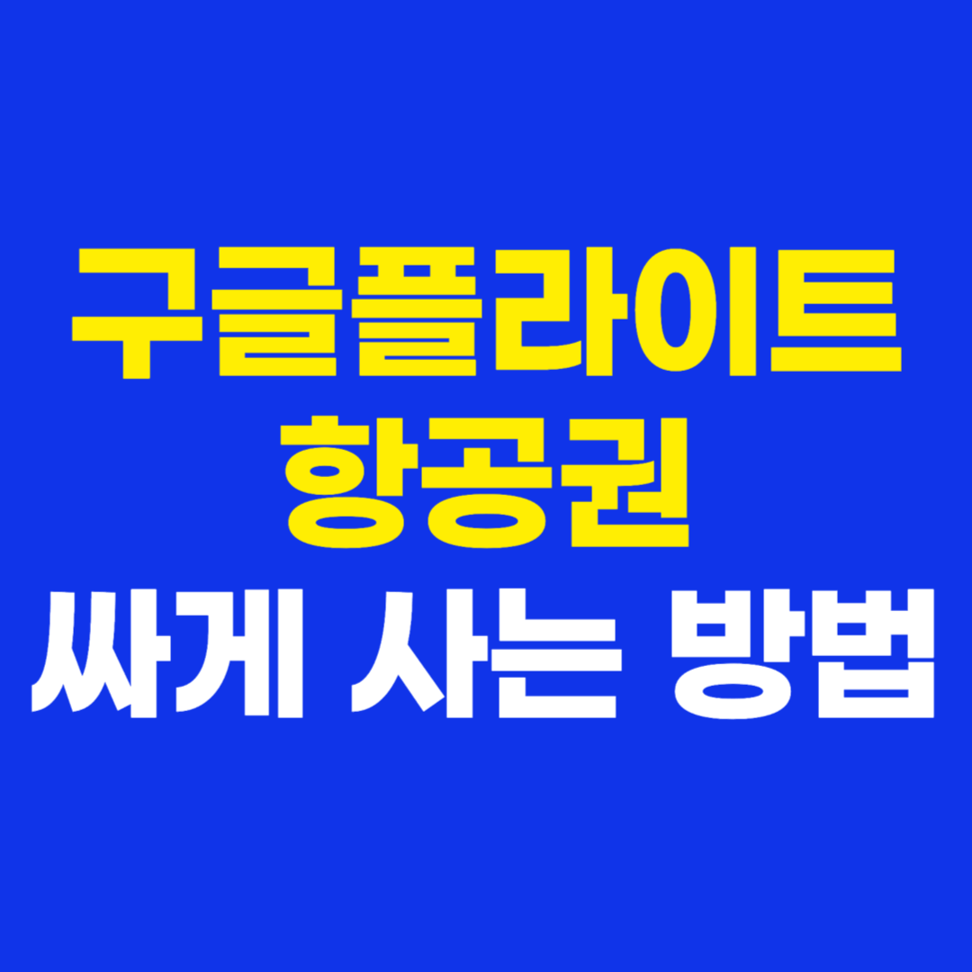 구글 플라이트 이용해서 항공권 싸게 사는 방법