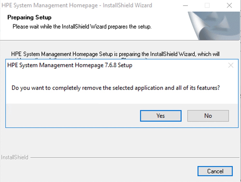 HP System Management Homepage 삭제