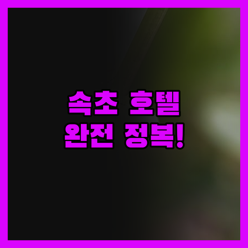 속초 호텔 완전정복! 마리나베이, 더