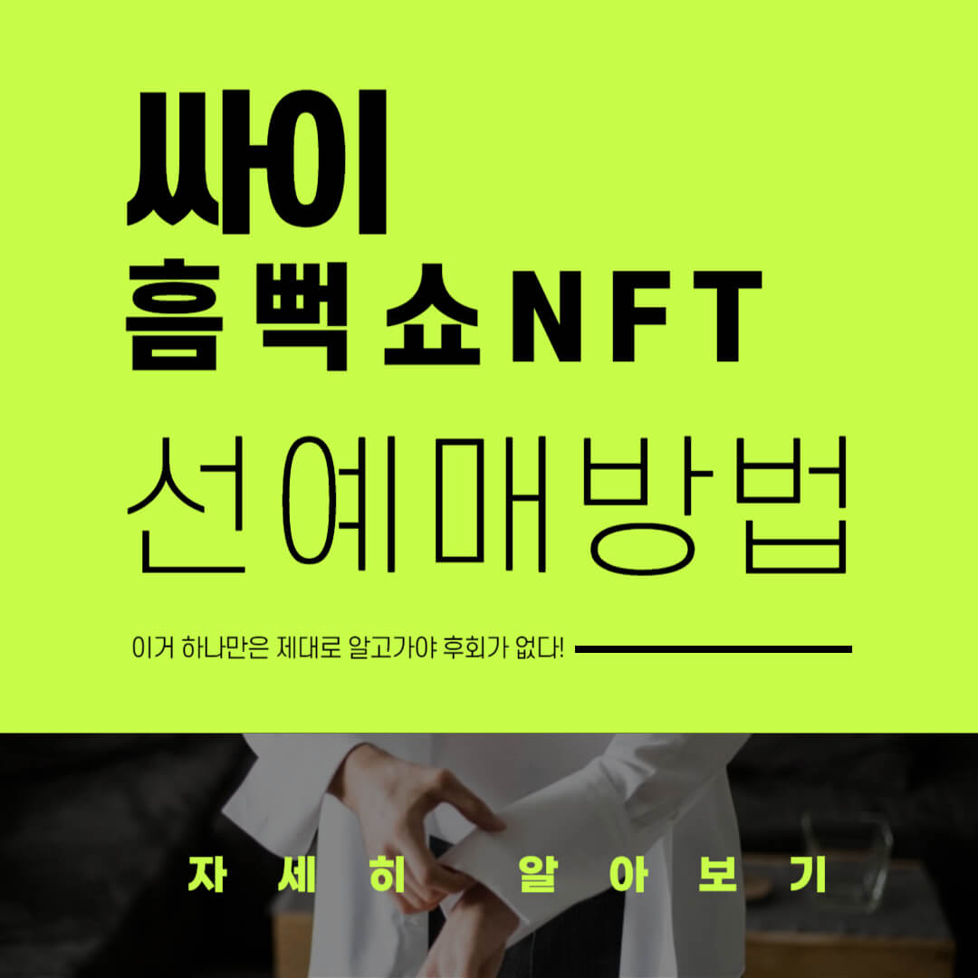 2024 싸이 흠뻑쇼 NFT