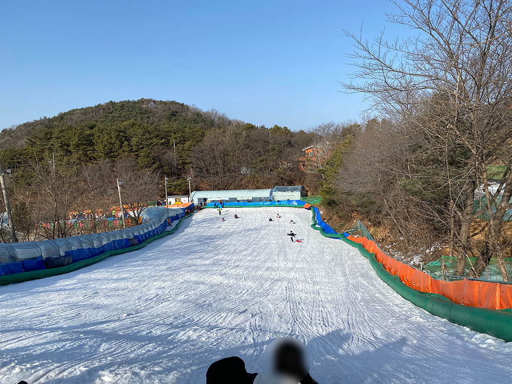  대구 구미 근교 상주 경천대 경천랜드 눈썰매장