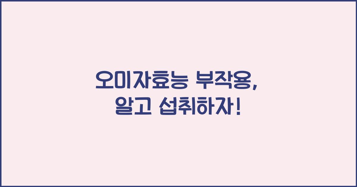 오미자효능 부작용