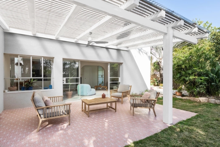 예쁜 거실 인테리어 천장 실링팬 설치한 스킵플로어 5