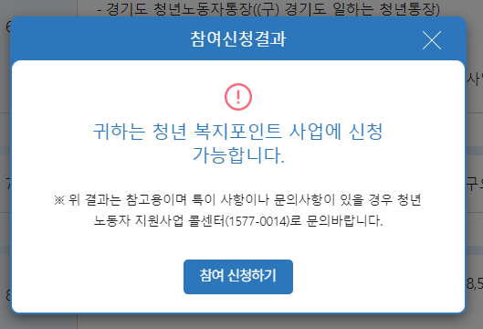 경기도 청년복지포인트