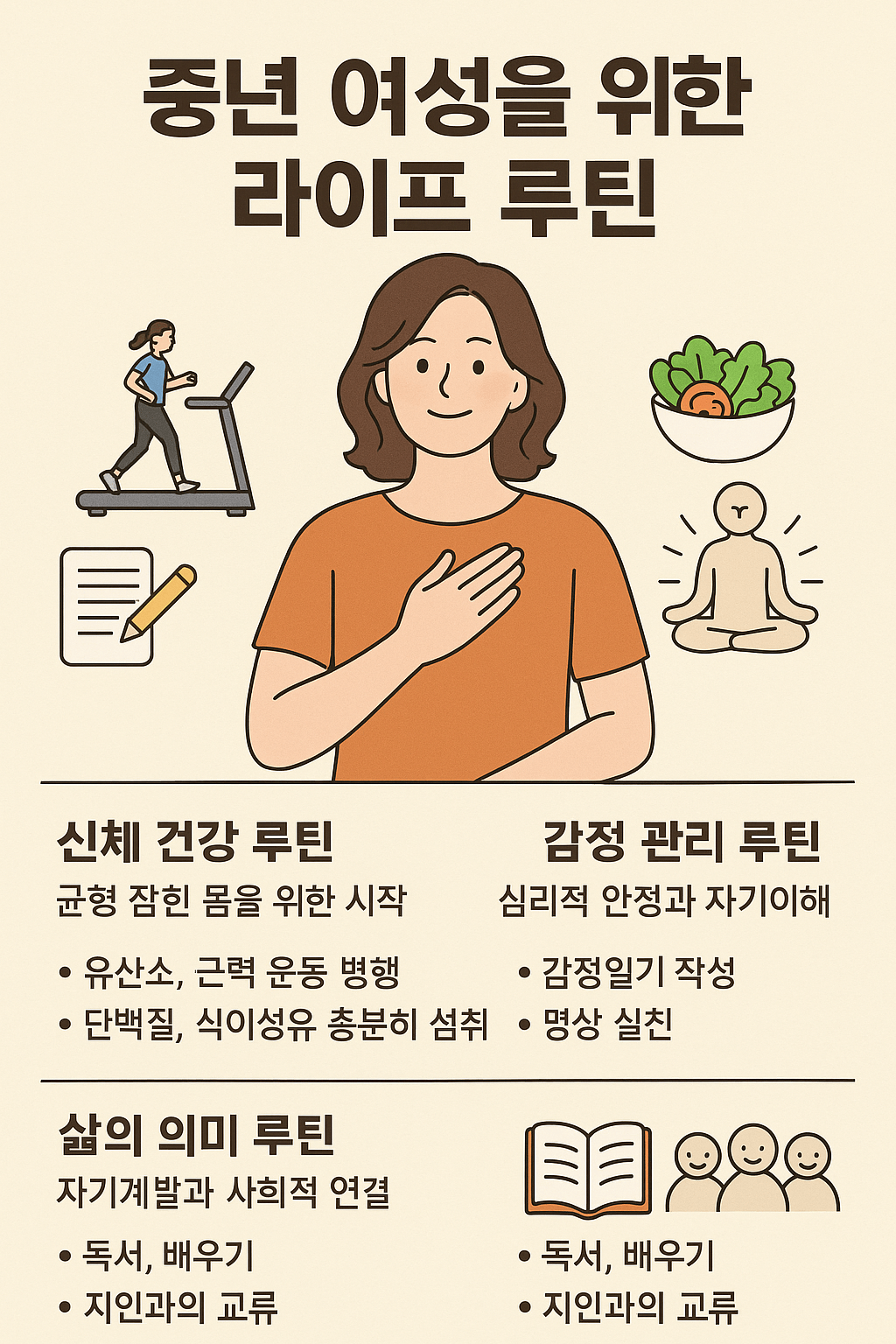 전문가가 추천하는 중년 여성 라이프 루틴