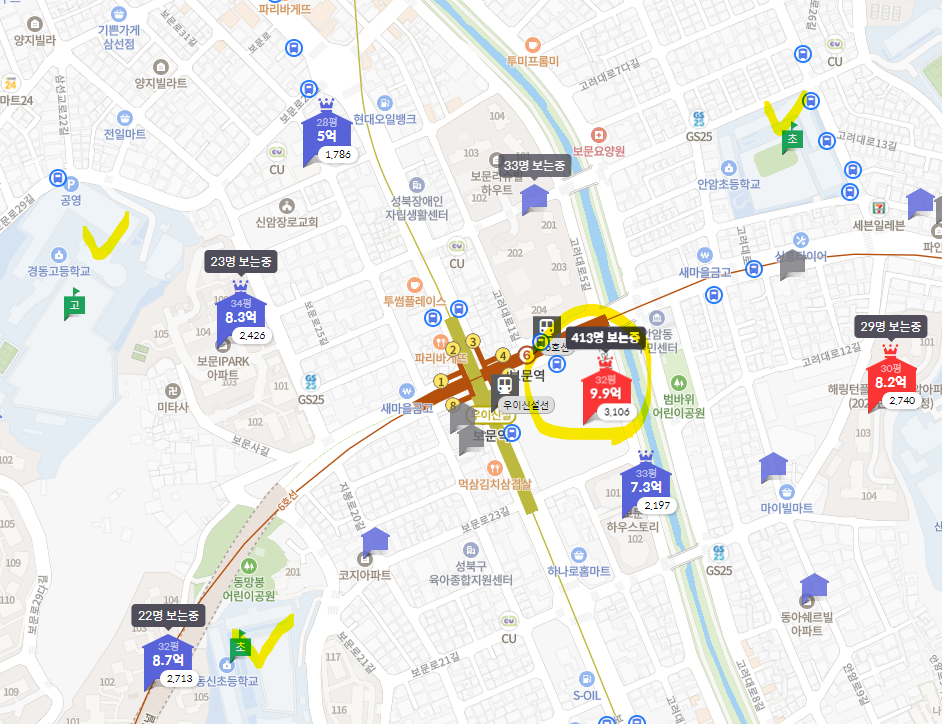 보문 센트럴 아이파크 입지환경
