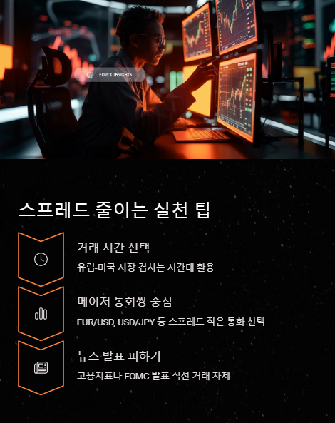 스프레드 줄이는 실천 팁