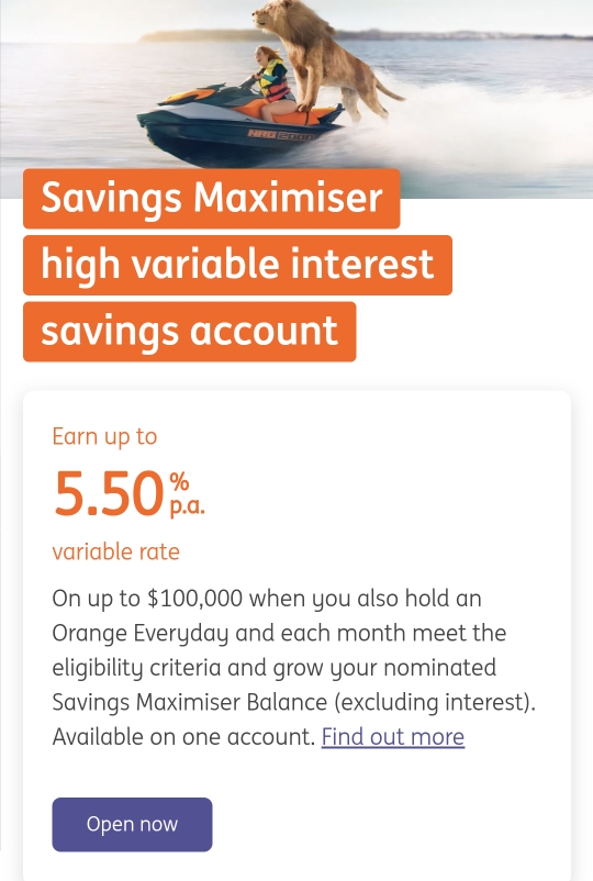  ING 5.5% 높은 이자율 계좌 오픈하고 75불 받는 이벤트