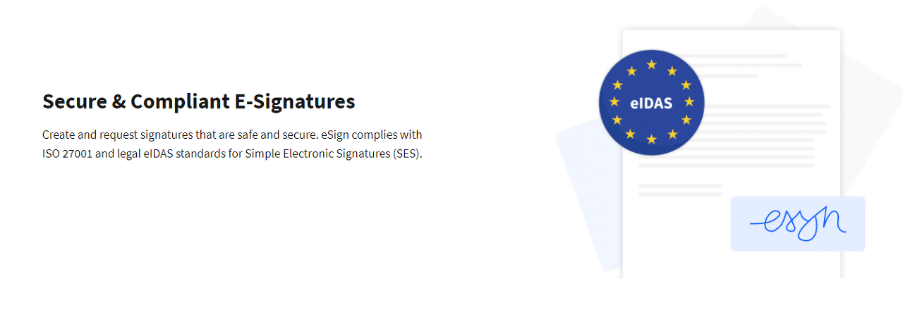 SmallPDF가 안전한 온라인 서명이라는 설명