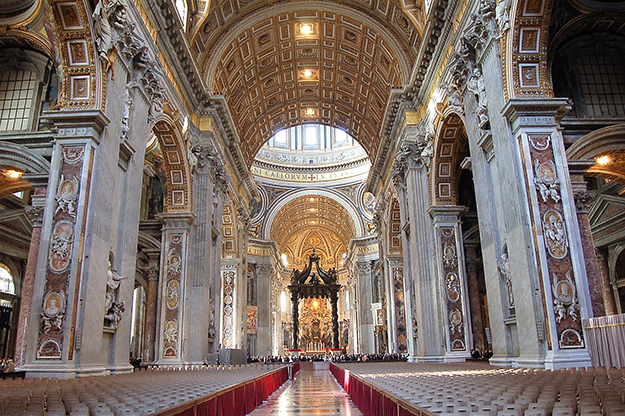 로마 바티칸의 성 베르로 성당 내부 사진입니다.