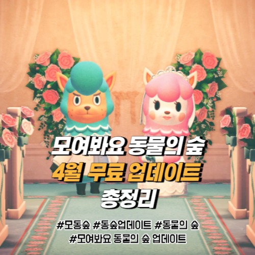  모여봐요 동물의 숲  모동숲 4월  업데이트 총정리