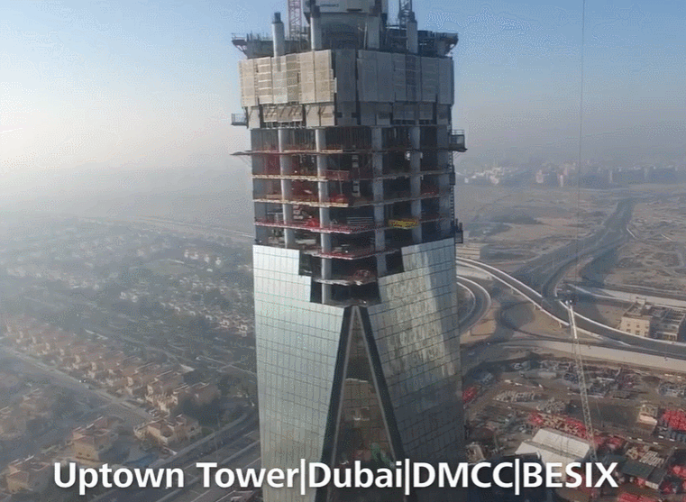  두바이 초고층 빌딩건설에 기여하는 건설 로봇 VIDEO:Schindler R.I.S.E at Uptown Tower in Dubai
