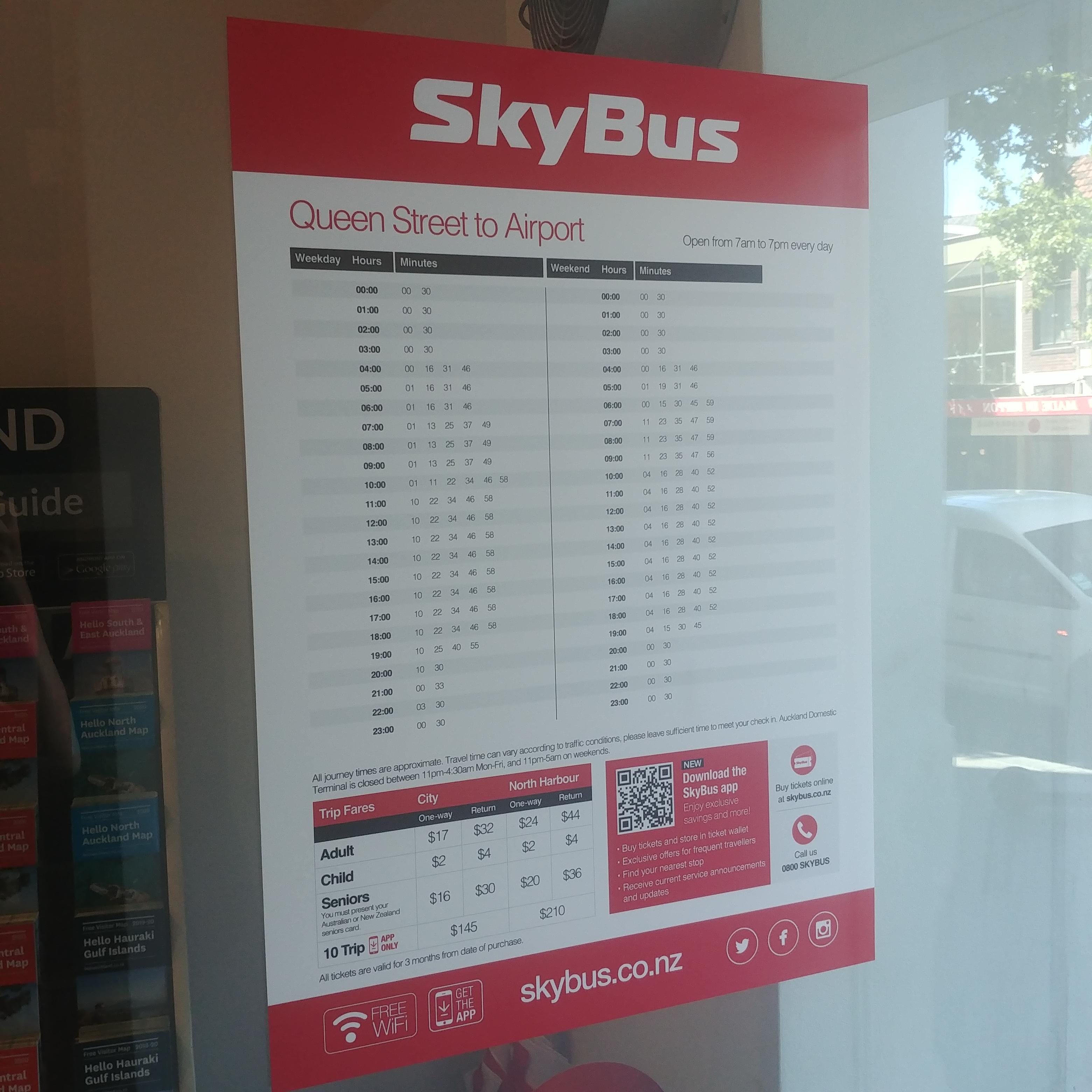 뉴질랜드 오클랜드 공항 셔틀버스 Skybus