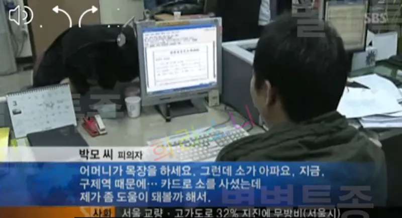 피의자 박모 씨 인터뷰. &amp;quot;어머니가 목장을 하세요. 그런데 소가 아파요. 구제역 때문에... 카드로 소를 사셨는데 제가 좀 도움이 돼볼까 해서요.&amp;quot;