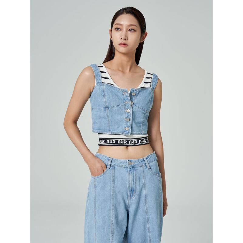 에잇세컨즈 데님 뷔스티에 353665IP1P
