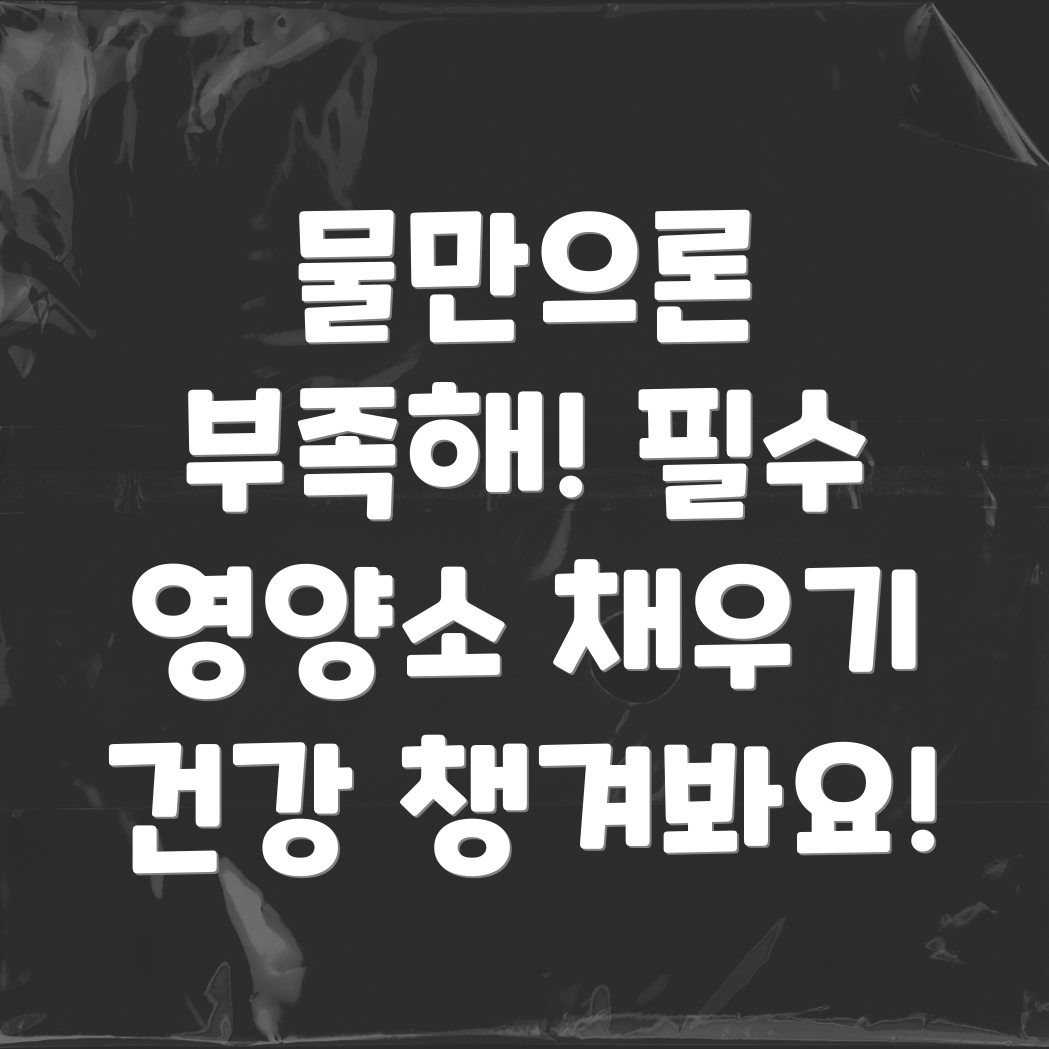 필수 영양소 부족