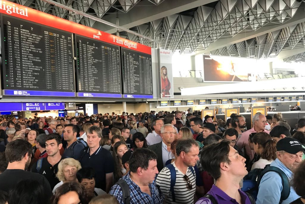 정신없는 프랑크푸르트 공항