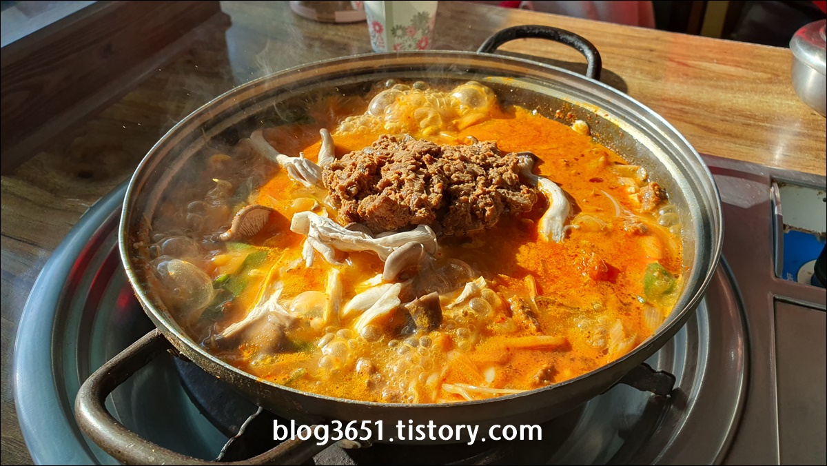  강화도 청국장 맛집, 마니산 버섯 부대찌개