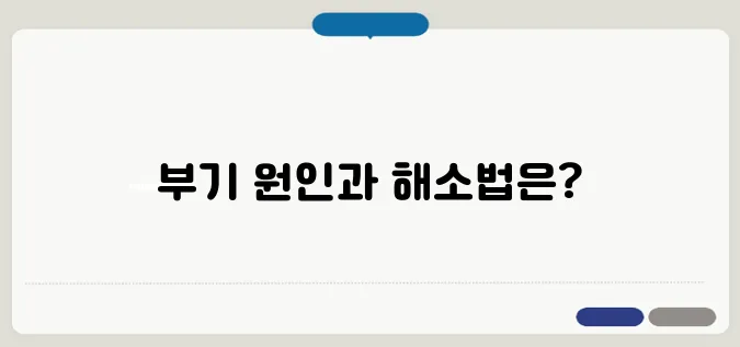 얼굴이 붓는 이유와 부기 빼는 방법