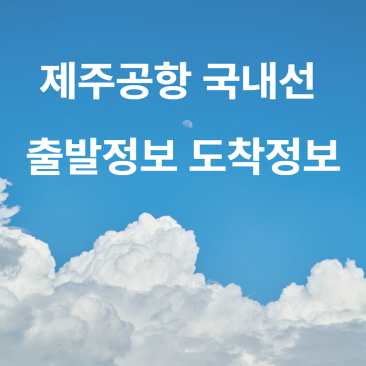 제주공항 국내선 도착 정보 출발 정보 확인하는 방법