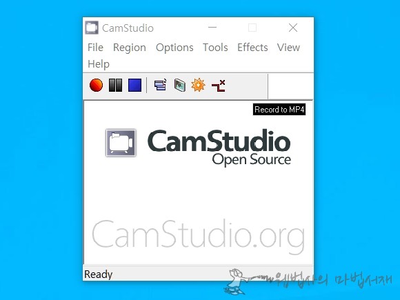 캠스튜디오(CamStudio) 실행 창
