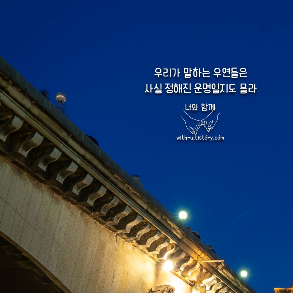  우연 명언 : 짧고 좋은 글귀 : 짧은 명언