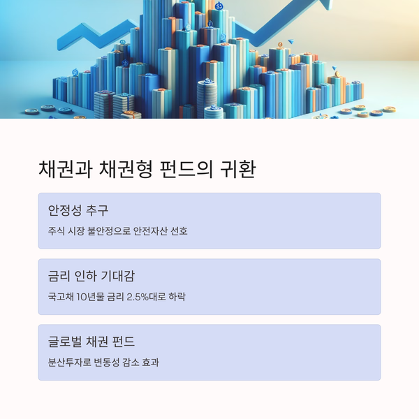 채권과 채권형 펀드가 다시 뜨고 있어요