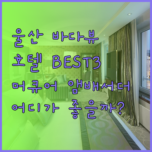 울산 바다뷰 호텔 BEST 3 머큐어