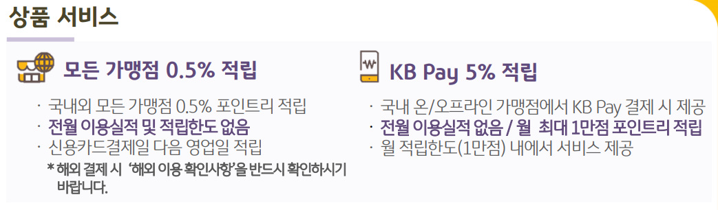 KB 톡톡 마이포인트 상품서비스